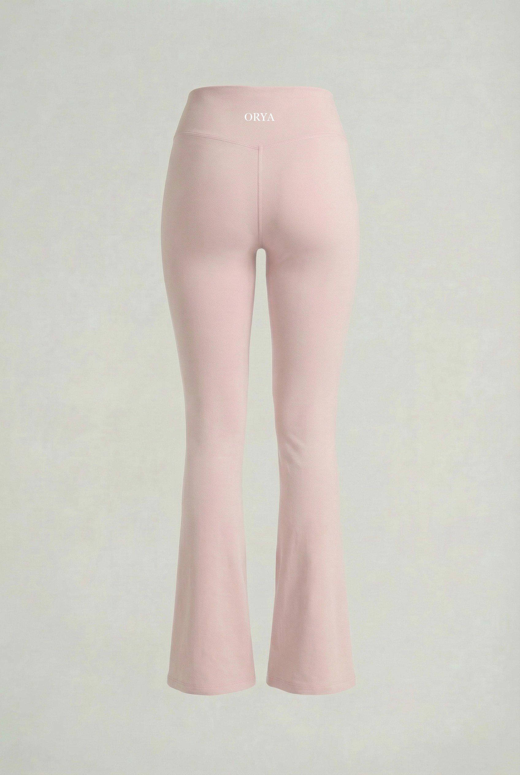 HIGH – WAISTED FLARED SCULPT LEGGINGS – POWDER PINK